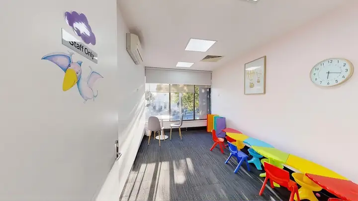 Our colourful group room