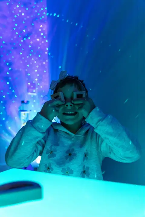Playing with light in the sensory room