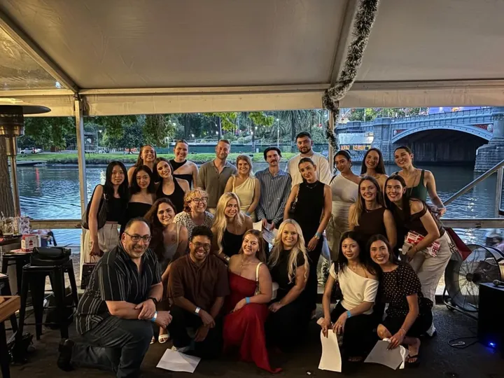 The Scribble team at our end-of-year celebration by the Yarra